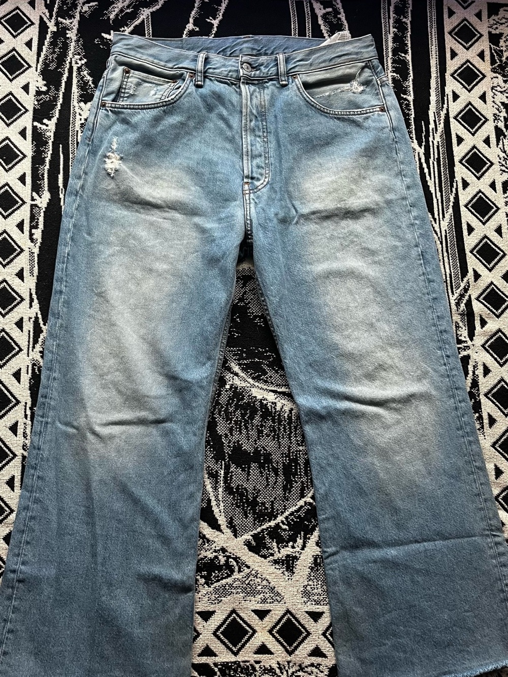 Acne Straight Light Blue Washed Jeans